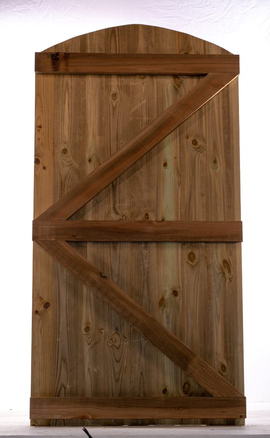 Green Tongue and Groove Round Top Gate
