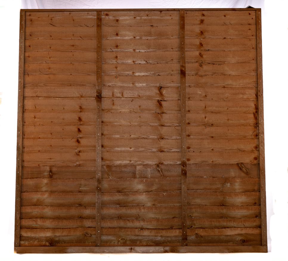 6ft x 5ft 6inch Rustic Panels Brown