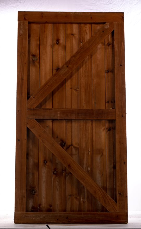 Brown Tongue and Groove Framed Square Top Gate