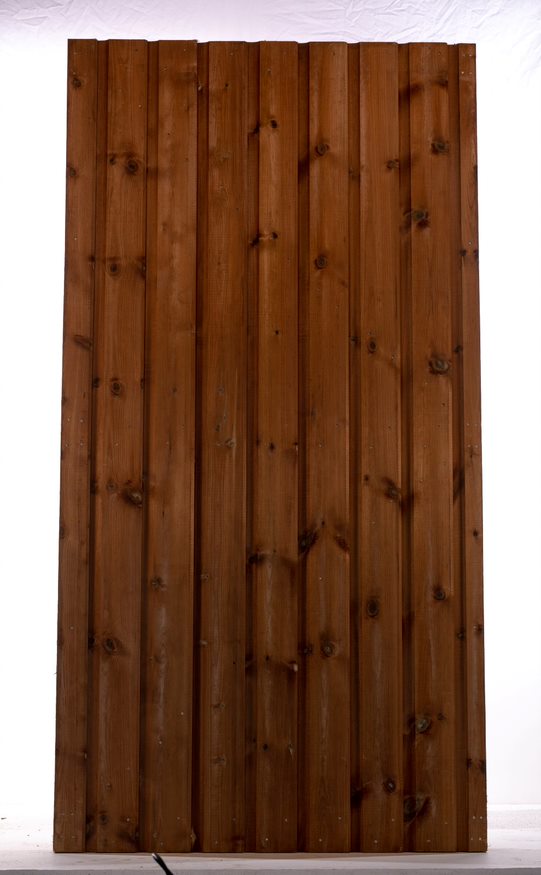 Brown Tongue and Groove Framed Square Top Gate