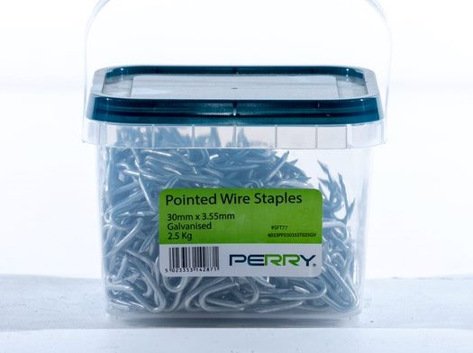 30mm x 3.55mm Pointed Wire Staples 2.5kg