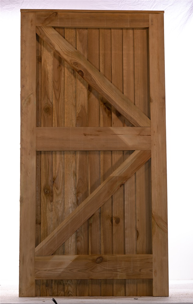 Green Framed Close Board Gate