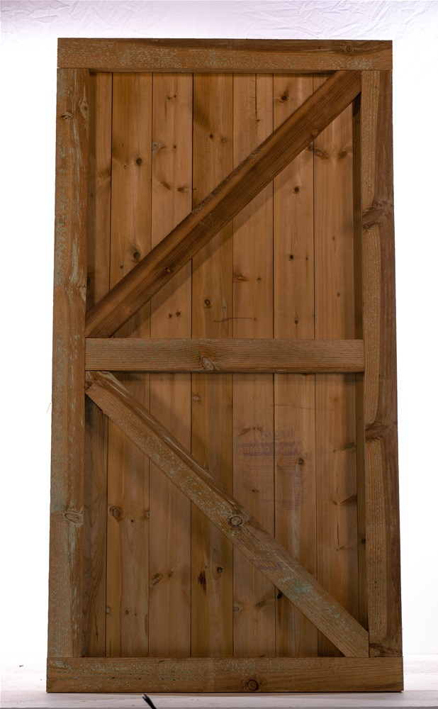 Green Tongue and Groove Framed Square Top Gate