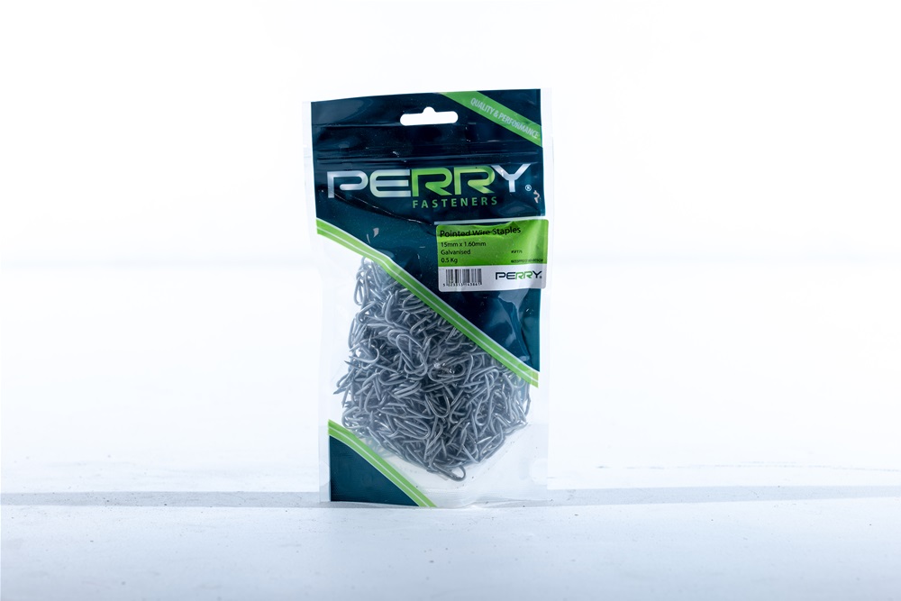 15mm x 1.60mm Pointed Wire Staples 500g