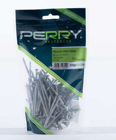 65mm x 3.35mm Round Wire Nails 500g